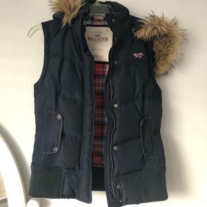 Hollister fur parka vest